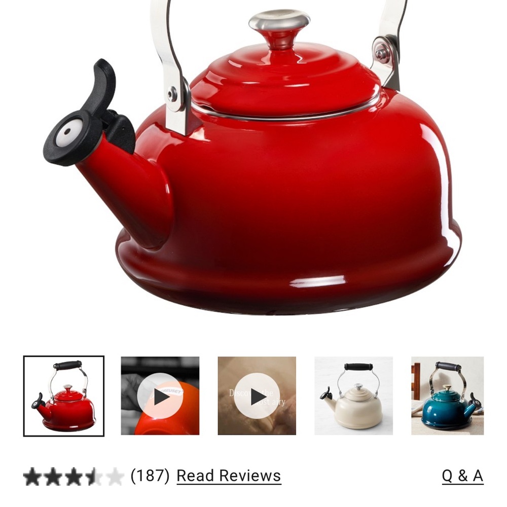 Le Creuset classic whistling tea kettle 1.7 L